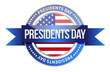 presidents day. us seal and banner