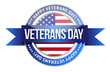 veterans day. us seal and banner