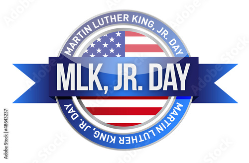 Illustration: Martin Luther King Jr. us seal and banner Martin Luther King Jr. us seal and banner