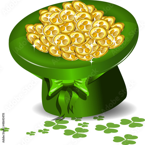 Vector: green hat with money green hat with money