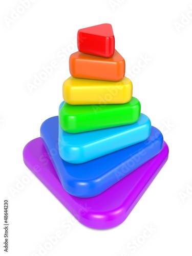 Illustration: Color Layered Pyramid. Color Layered Pyramid.