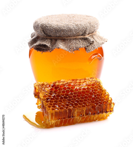 Photo: Flower honey with honeycomb Flower honey with honeycomb