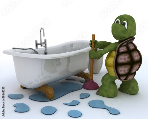 Illustration: tortoise plumbing contractor tortoise plumbing contractor