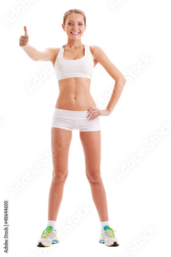 Photo: isolated woman wearing sportswear isolated woman wearing sportswear