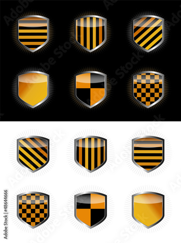 Vector: Protect shield set vector illustration Protect shield set vector illustration