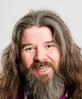 funny man portrait real people high definition grey background