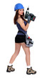 Woman holding drill
