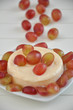 Vanillepudding mit Weintrauben