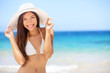 Beach vacation woman