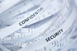 Pile of shredded paper - confidential and security
