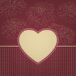 Greeting retro card with heart