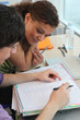 Photo: Two students preparing for exam Two students preparing for exam