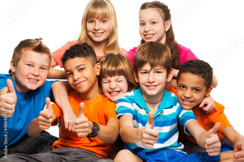 Photo: Group of boys and girls Group of boys and girls