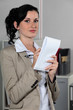 Businesswoman taking notes