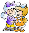 Two cute girls there are freinds