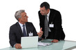 Two businessmen having heated debate