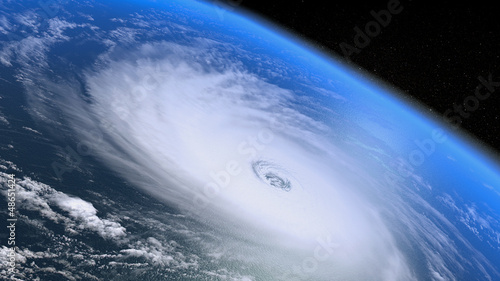 Illustration: Giant storm seen from the space Giant storm seen from the space