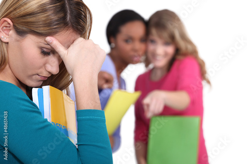 Photo: Female student being bullied Female student being bullied