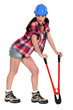 Young girl with tongs
