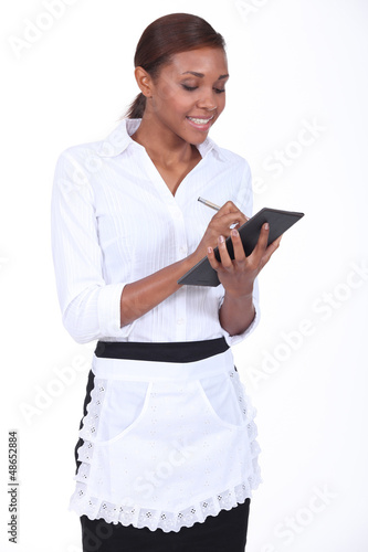 Photo: Waitress taking an order Waitress taking an order
