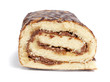Sweet roll on white background