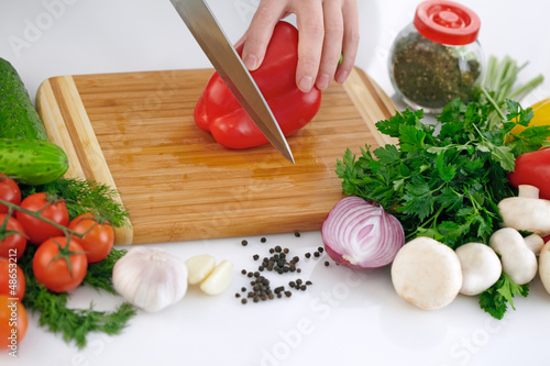 Photo: Organic vegetable background Organic vegetable background