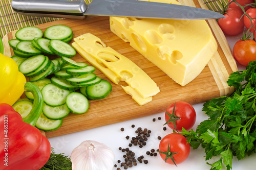 Photo: Organic vegetable background Organic vegetable background