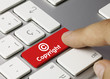 Copyright keyboard key. Finger