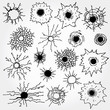 Hand Drawn Bullet Holes
