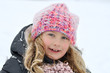 Young girl in a winter scene.