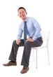 Photo: Full body Asian business man sitting Full body Asian business man sitting