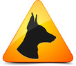 Dog Hazard sign