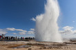 Geyser In Iceland While Blowin...