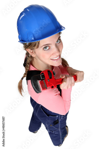 Photo: Female plumber Female plumber
