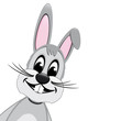 easter bunny look from side