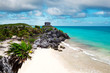 God of Winds Temple guarding Tulum's sea entrance bay
