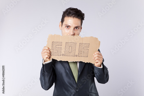 Photo: Businessman that need some help Businessman that need some help