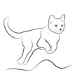 Vektor: Running kitten Running kitten