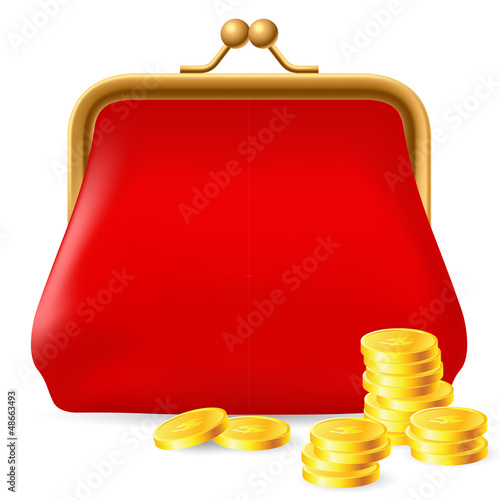 Vector: Red purse Red purse