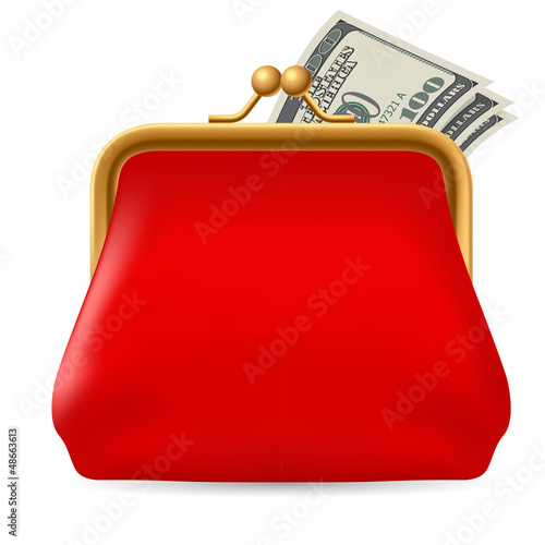 Vector: Red purse Red purse