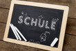 Tafel mit Kreide Schule