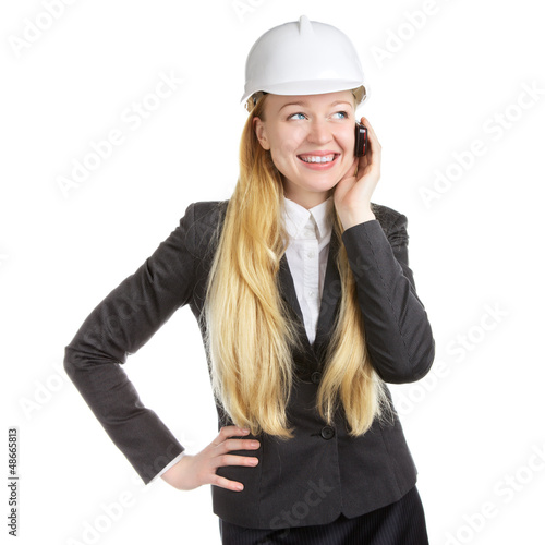 Photo: Business Woman Talking On Cell Phone Business Woman Talking On Cell Phone