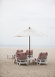 Deck chairs - copy space.