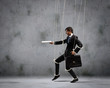 Puppet businessman