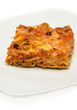 Porzione di lasagne al forno