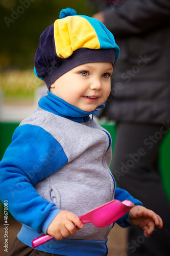 Photo: Boy Playing in Sandbox Boy Playing in Sandbox