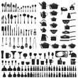 Vector: Set of cutlery icons. Vector illustration. Set of cutlery icons. Vector illustration.