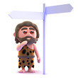 Caveman is lost again