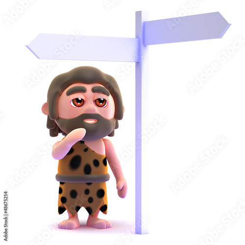 Illustration: Caveman is lost again Caveman is lost again