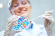 Researcher working